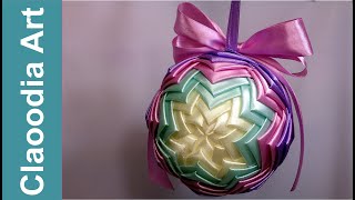 Bombka karczochowa ribbon bauble [upl. by Nnahgem]