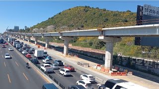 Trolebús Elevado toma tus precauciones mucho trafico sal con tiempo de tu casa o oficina [upl. by Ilaw]