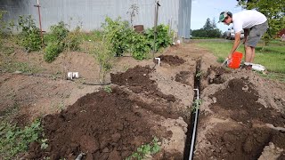 Running Water Lines to the Barn and Garden [upl. by Yslehc]