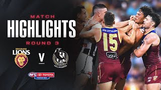 Brisbane Lions v Collingwood Highlights  Round 3 2024  AFL [upl. by Sonahpets231]