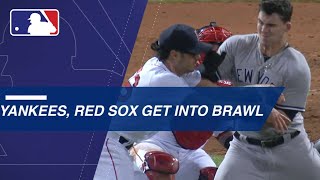 Benches clear twice between Yankees Red Sox [upl. by Oilisab]