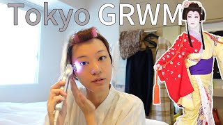 【Tokyo GRWM】Japanese KIMONO makeup 👘🇯🇵 A concert day of a traditional Japanese dancer [upl. by Giesser]