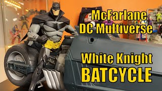 DC Multiverse  Batcycle  Batman White Knight  McFarlane Toys  DC Comics  Unboxing amp Review [upl. by Kcaz347]