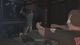 GTAV Michael Smashes Jimmys TV [upl. by Atel]