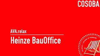 Heinze BauOffice Ausschreibungstexte in Leistungsverzeichnisse mit AVArelax von COSOBA erstellen [upl. by Kissiah]