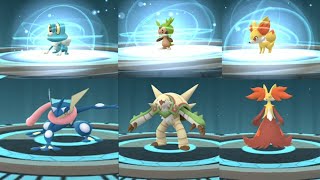 Kalos Starter Evolution of Greninja Delphox amp Chesnaught tested in Go Battle League [upl. by Kathe]