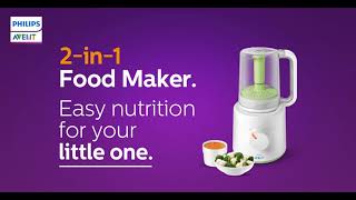 Philips Avent 2in1 baby food maker SCF87021 steam cooking and blending for 6m baby food [upl. by Yong153]