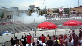 Dario Franchitti 2011 Toronto Honda Indy Victory Burnout  Donut [upl. by Ellerd]