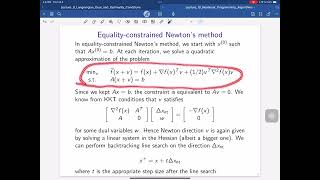 Lecture 10 Nonlinear Programming Algorithm [upl. by Monjan]