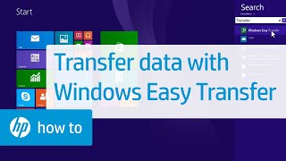 Transferring Information from One Computer to Another Computer Using Windows Easy Transfer  HP [upl. by Ellinger]