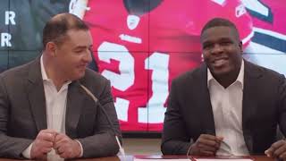 Frank Gore gets emotional signing his oneday contract with the 49ers 🥹 [upl. by Chandler]