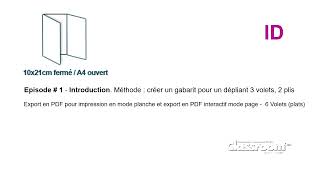 Atelier Indesign  Episode 1  Création dun dépliant 3 volets Trifold [upl. by Naesar]