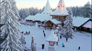 Weihnachtsmanndorf aus der Luft  Santa Claus Village Rovaniemi Finnland Lappland Weihnachtsmann [upl. by Fawne]