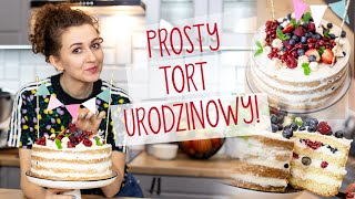 Prosty TORT urodzinowy z owocami Zobacz jak przygotować perfekcyjny biszkopt Z nami Ci się uda [upl. by Elletsyrc]