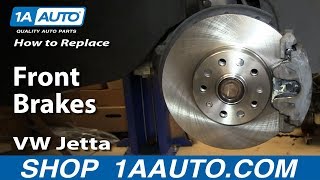 How to Replace a Front Disc Brakes 0513 Volkswagen Jetta [upl. by Kosak]