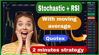 RSI amp Stochastic oscillator with moving average  2 Minutes accurate Quotex strategy [upl. by Savdeep810]