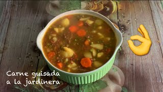 Guiso de Carne a la JARDINERA  By velocidadcucharacom [upl. by Dnartreb673]