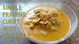 Simple Prawns Curry With Vegetable Recipe In Kannada  Thanks Giving  Prawns Curry [upl. by Oiluarb644]