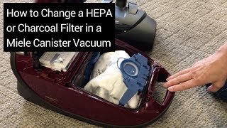 Changing a HEPA or Charcoal Filter on a Miele Canister Vacuum [upl. by Amye370]