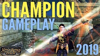 LOTRO Champion Gameplay 2019  ALL Specs Lord of the Rings Online [upl. by Ahsiekrats]