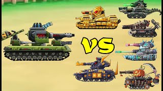 Tank KV6 Green VS Epic Hero Boss Tanks [upl. by Nivled]