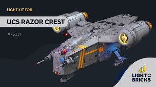 LIGHT MY BRICKS  UCS Razor Crest 75331 Light Kit Video Demonstration [upl. by Atoiganap]