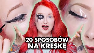 Sprawdzam 20 WASZYCH SPOSOBÓW na kreskę na oku 😲 [upl. by Yhtimit]