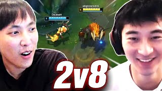 2V8 PERFORMANCE ON BOT LANE ft DOUBLELIFT ON TWITCH  Biofrost [upl. by Shea]