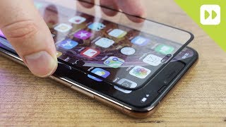 Olixar iPhone XS Max Full Cover Glass Screen Protector Installation Guide amp Review [upl. by Seton]