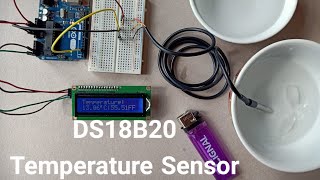 DS18B20 Temperature Sensor with Arduino Uno [upl. by Atirec]