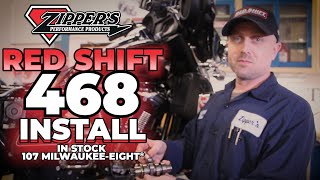 Red Shift 468 Install and DYNO Results  Stock MilwaukeeEight 107 [upl. by Nnylaehs]