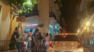 Cartagena Colombia Nightlife Clock Tower and Old Town Area A Very Festive Atmosphere [upl. by Gaal]