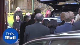 Status Quo and family members attend Rick Parfitt funeral  Daily Mail [upl. by Neeoma]