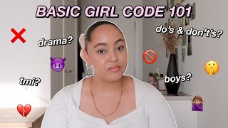 GIRL CODE RULES EVERY GIRL SHOULD FOLLOW girl code 101 [upl. by Ahens516]