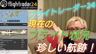 【Flightradar24】フライトレーダー24で見る現在のフライト状況と見つけた珍しい航跡 [upl. by Berg524]