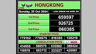 Hongkong Live draw result 20102024  Live Draw HK [upl. by Booker]