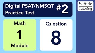 Digital PSAT 2 Math Module 1 Question 8 xyplane [upl. by Astiram407]