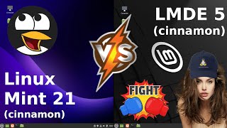 Linux Mint 21 vs LMDE 5 [upl. by Alicsirp830]