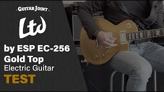 Ltd by ESP EC256 Gold Top Electric Guitar TEST [upl. by Nyledaj]