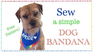 DIY Dog Bandana Slip Through Collar Design  FREE PATTERN  Full tutorial [upl. by Eckardt]