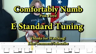 Comfortably Numb  Pink Floyd Bass Cover with Tabs [upl. by Hnahk]