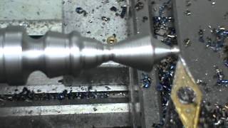 PM1127 Lathe turning steel into chess piece [upl. by Katharine]