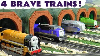 Toy Train Stories Featuring 4 Brave Thomas Trains [upl. by Melantha]