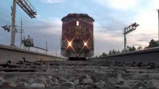 Railroad freight train runs over camera [upl. by Oidivo]