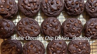 How To Make Double Chocolate Chip CookiesThick Soft Chewy Cookies [upl. by Anitsyrhk]