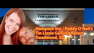 Room tour and perks Hampton Inn  Tin Lizzie Gaming Resort Casino Deadwood SD [upl. by Arbed]