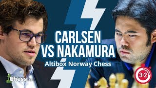 Norway Blitz Chess Tournament Carlsen vs Nakamura [upl. by Ahcsat]