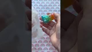 Rainbow resin cat demolding unmolding asmr crafty craft rainbow glitter resin art cat [upl. by Tahmosh]