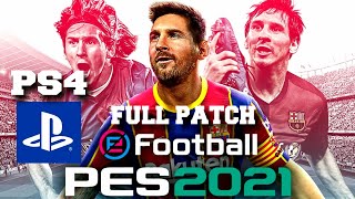 How to download amp Install eFootball PES 21 PS4 Patch Option File New Kits Emblems and Competition [upl. by Sikorski]