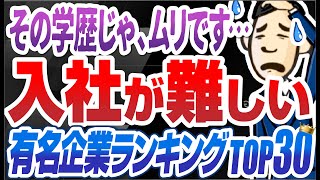 【学歴フィルターは本当にあった！？】内定者が高学歴な企業ランキングTOP30  三菱商事三菱地所三井物産KADOKAWAPampG講談社三井不動産日本政策投資銀行伊藤忠商事【就活転職】 [upl. by Angelico]